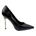 Gold&Gold Dècollettè Donna Nera Effetto Cocco con Tacco Alto 110mm