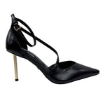 4Us Dècollettè Braccialetto Donna Nero con Tacco a Stiletto Alto 85mm
