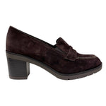 Susimoda Mocassino Donna in Camoscio Marrone e Tacco Largo di 70mm