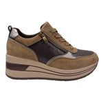 Susimoda Sneakers Donna Tortora con Zeppa 70mm e Lacci con Zip