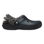 Crocs Classic Fleece Lined Clog Sabot Unisex Nero con Pelliccia Sintetica