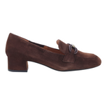 Melluso Mocassino Donna in Camoscio Cacao con Accessorio e Tacco Alto 40mm