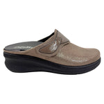 Melluso Pantofola Donna Tortora con Strappo e Zeppa Alta 55mm