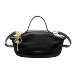 Nannini Firenze Borsa a Mano Donna Camilla in Pelle Nera con Charm e Tracolla