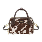 Nannini Firenze Borsa a Mano Piccola Donna Joanna Mucca Marrone Glace