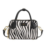 Nannini Firenze Borsa a Mano Piccola Donna Joanna Zebra Nero