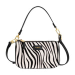 Nannini Firenze Borsa a Mano Donna Joanna Zebra Nero con Tracolla