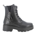 Igi&Co Anfibio Donna in Pelle Nera con Lacci e Strass
