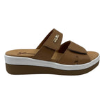 Susimoda Ciabatta Donna in Pelle Cammello con Zeppa Alta 40mm