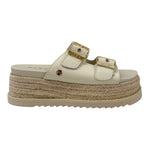 Cult Ciabatta Donna Platform Bianca con Fibbie