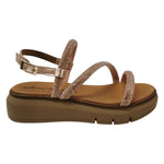 Laura Bizzarri Sandalo Donna in Pelle Rame con Strass