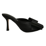 Teresaemme Scalzato Donna Nero con Fiocco e Tacco a Stiletto Alto 95mm