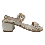 Bottega Smeralda Sandalo Donna in Pelle Bianca Beige con Tacco Alto 60mm