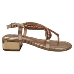 Bottega Smeralda Infradito Donna Rame con Perline e Tacco Alto 45mm