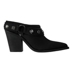 Guess Sabot Donna in Camoscio Nero con Tacco Alto 90mm