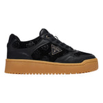 Guess Sneakers Donna in Camoscio Nero con Inserti in Ecopelle