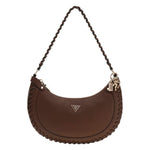 Guess Borsa a Spalla Donna Mezzaluna Cioccolato Petra