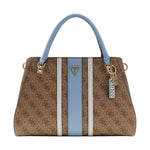 Guess Borsa a Mano Donna Latte Logo Celeste Noelle con Tracolla