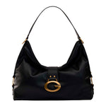 Guess Borsa a Spalla Grande Donna in Ecopelle Nera Camden con Dettaglio Dorato