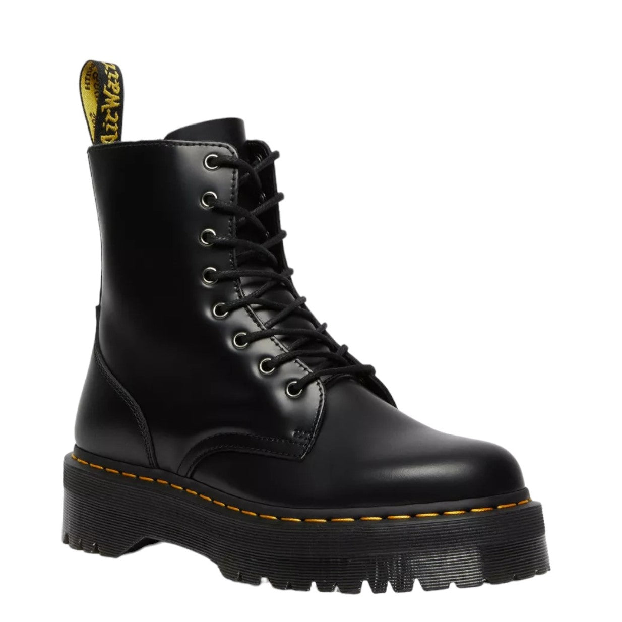 Dr Martens Anfibio Donna Jadon in Pelle Nera Platform con Cerniera