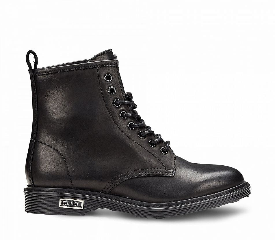 Cult stivaletto stringato nero sabbath 420 donna
