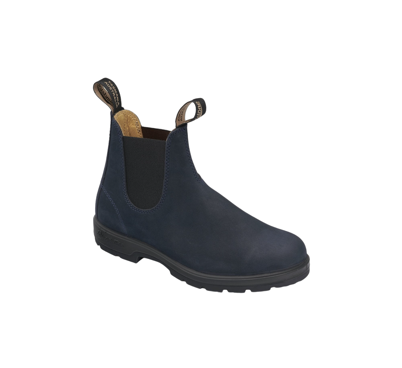 Blundstone Beatles Uomo in Pelle Blu Scuro con Elastici Laterali Neri
