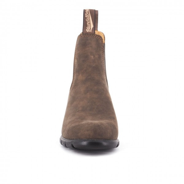 Blundstone Stivaletti Chelsea Donna in Camoscio Tortora con Tacco Basso