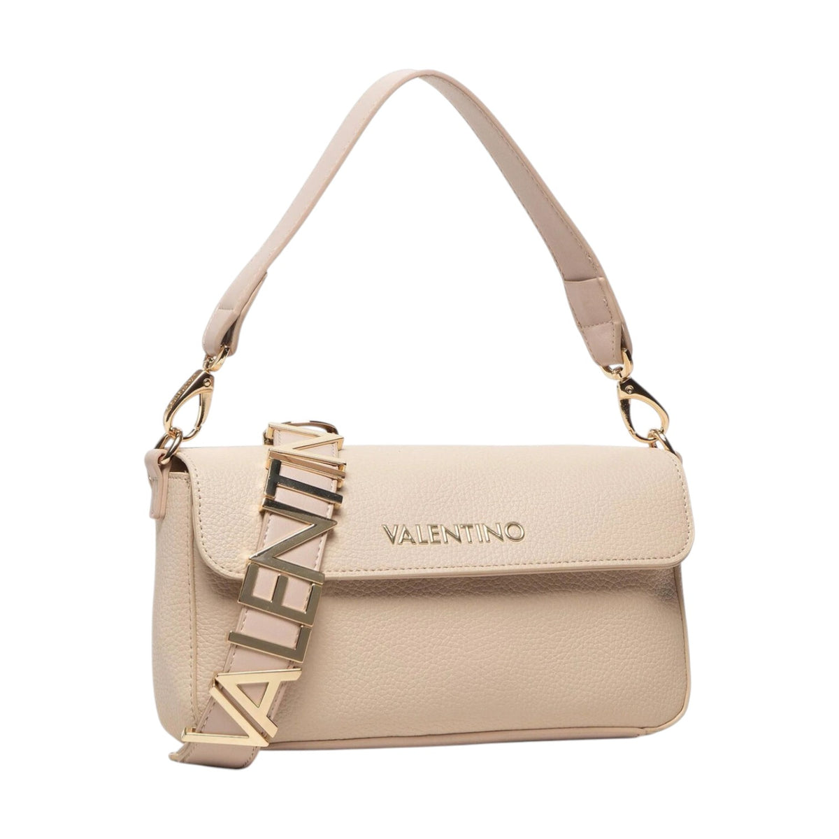 Mario Valentino Borsa a Spalla Donna Alexia Ecru con Bottone