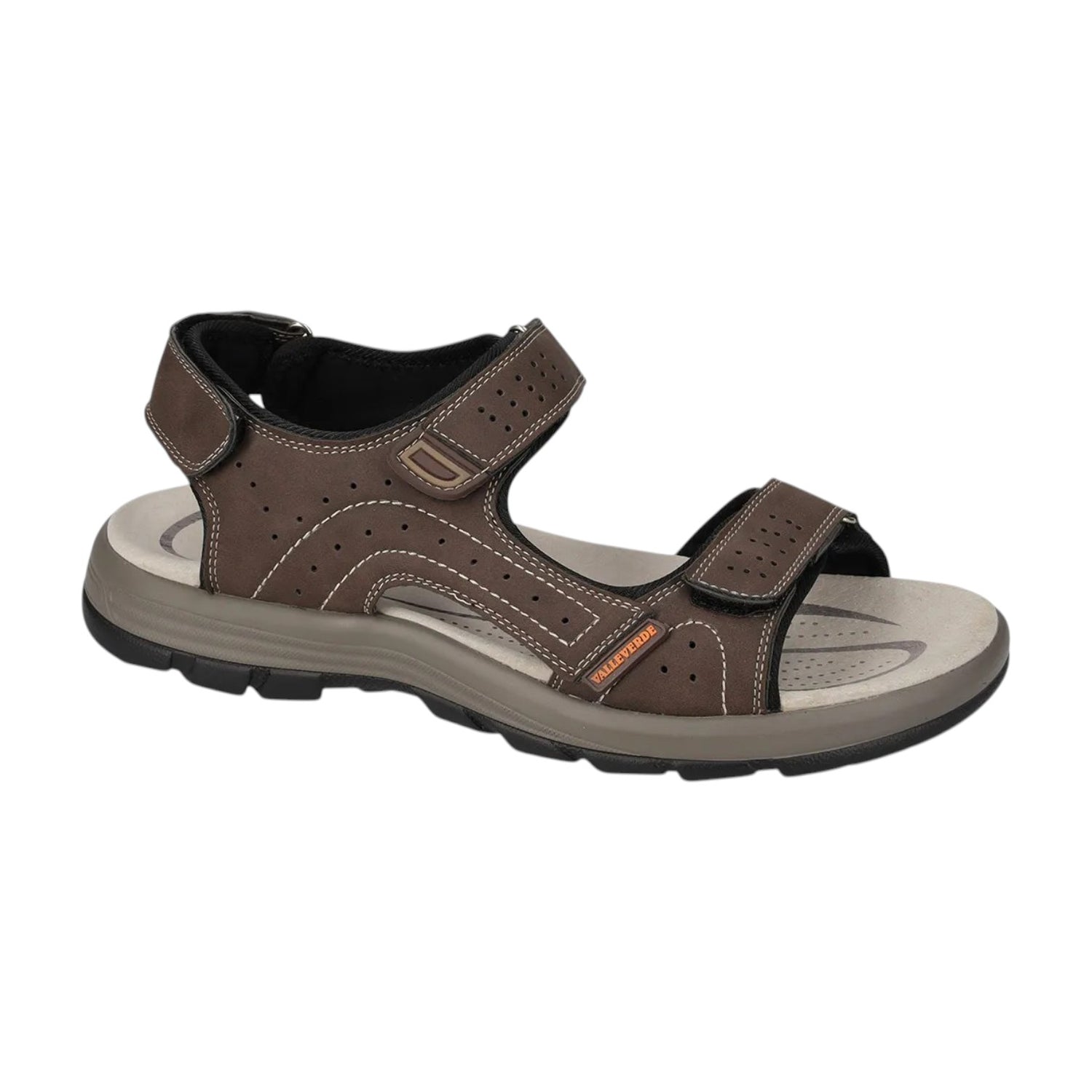 Valleverde Sandalo Uomo Moro con Tre Strappi