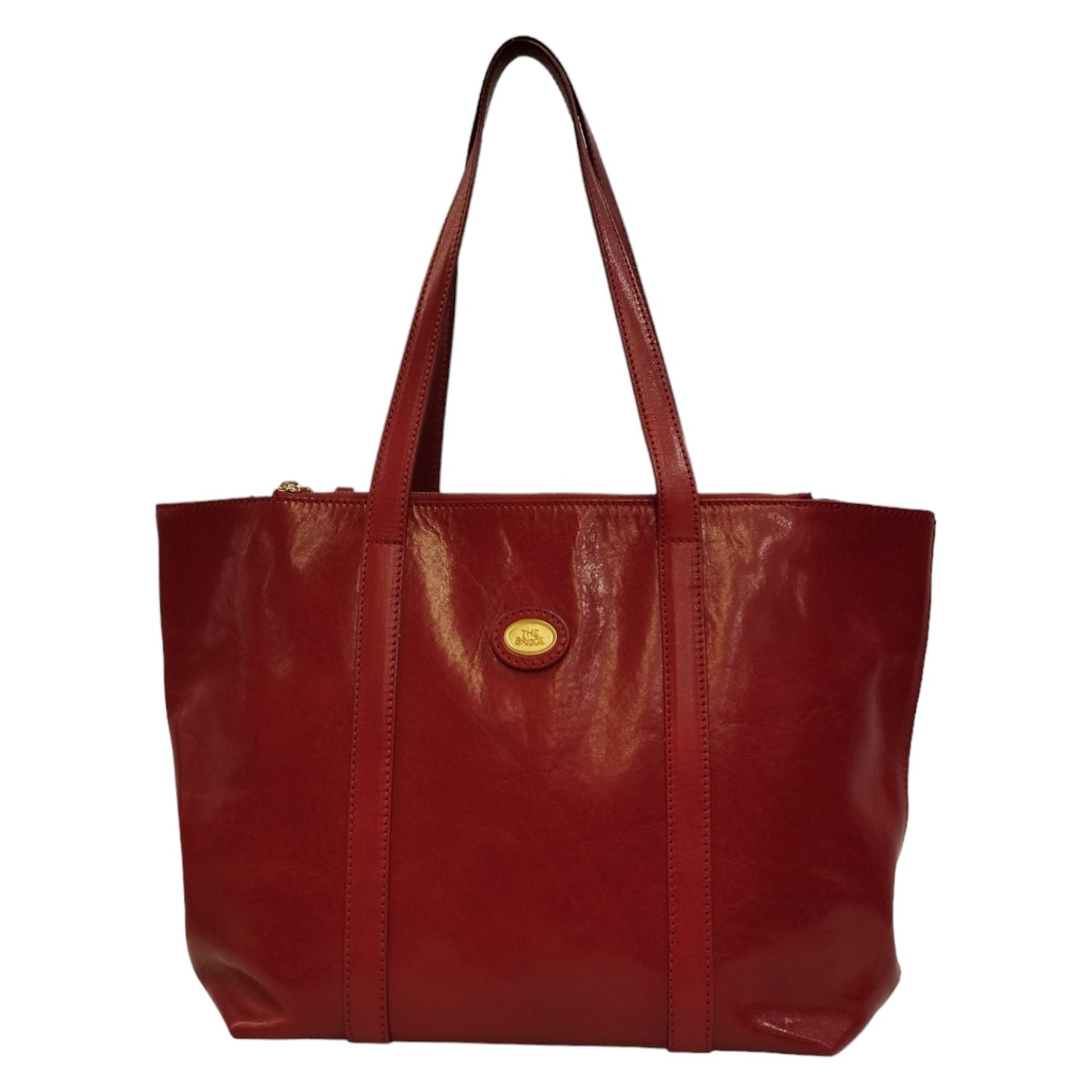 The Bridge Shopping Bag Rossa Linea Story in Pelle