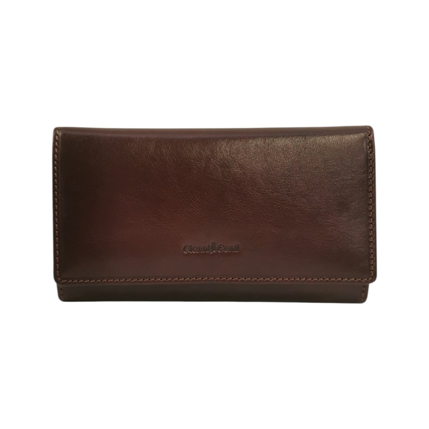 Gianni Conti Portafoglio Grande Donna in Pelle Testa di Moro