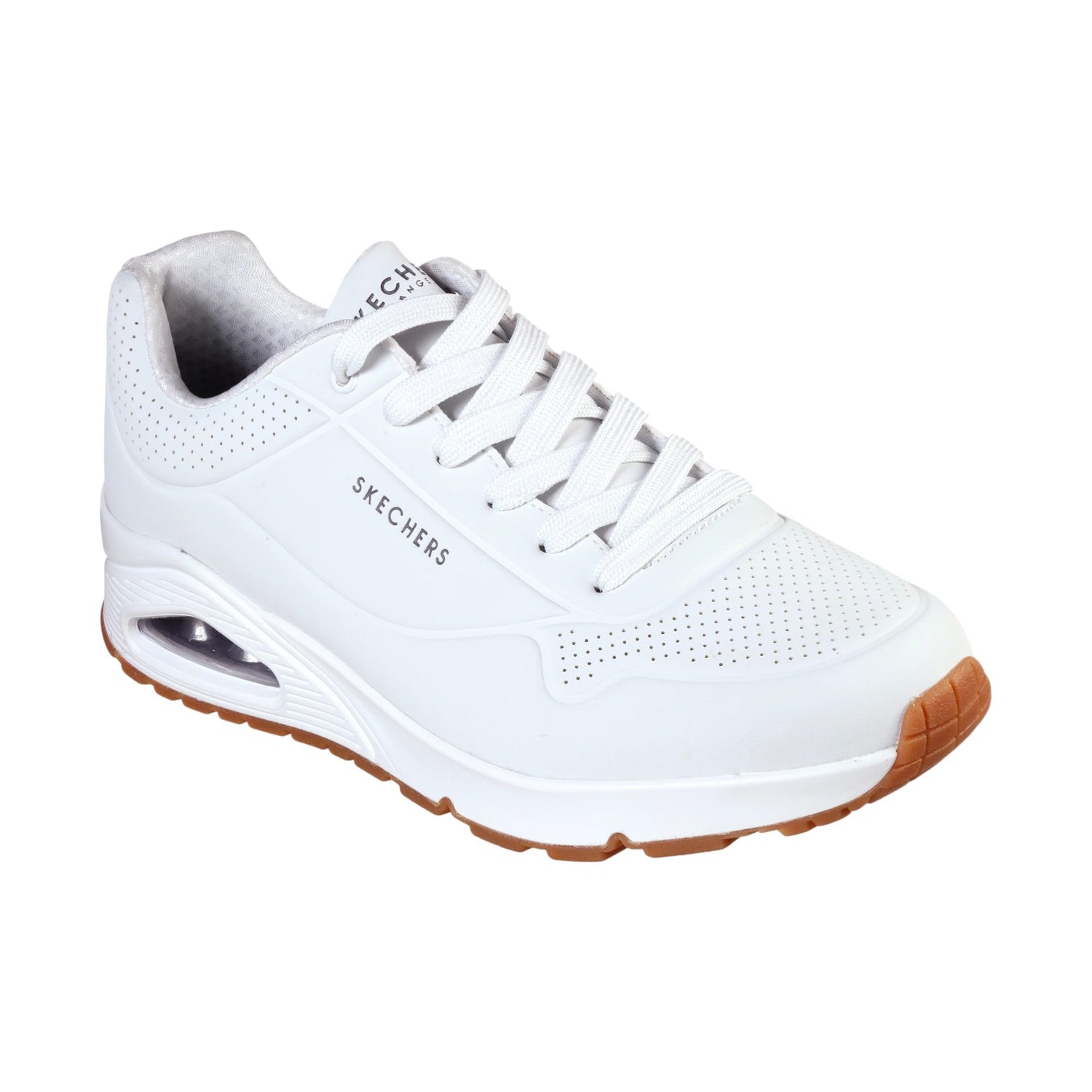 Skechers Sneakers Uomo in Ecopelle Bianca Uno - Stand On Air