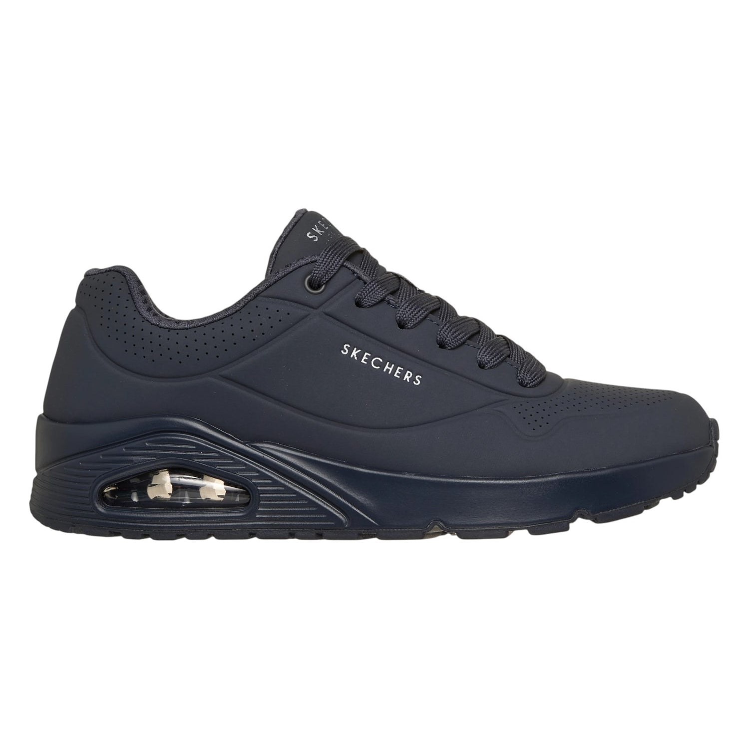 Skechers Sneakers Uomo in Ecopelle Blu Scuro Uno - Stand On Air