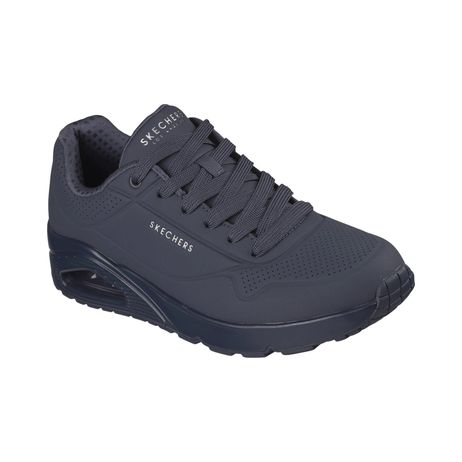 Skechers Sneakers Uomo in Ecopelle Blu Scuro Uno - Stand On Air