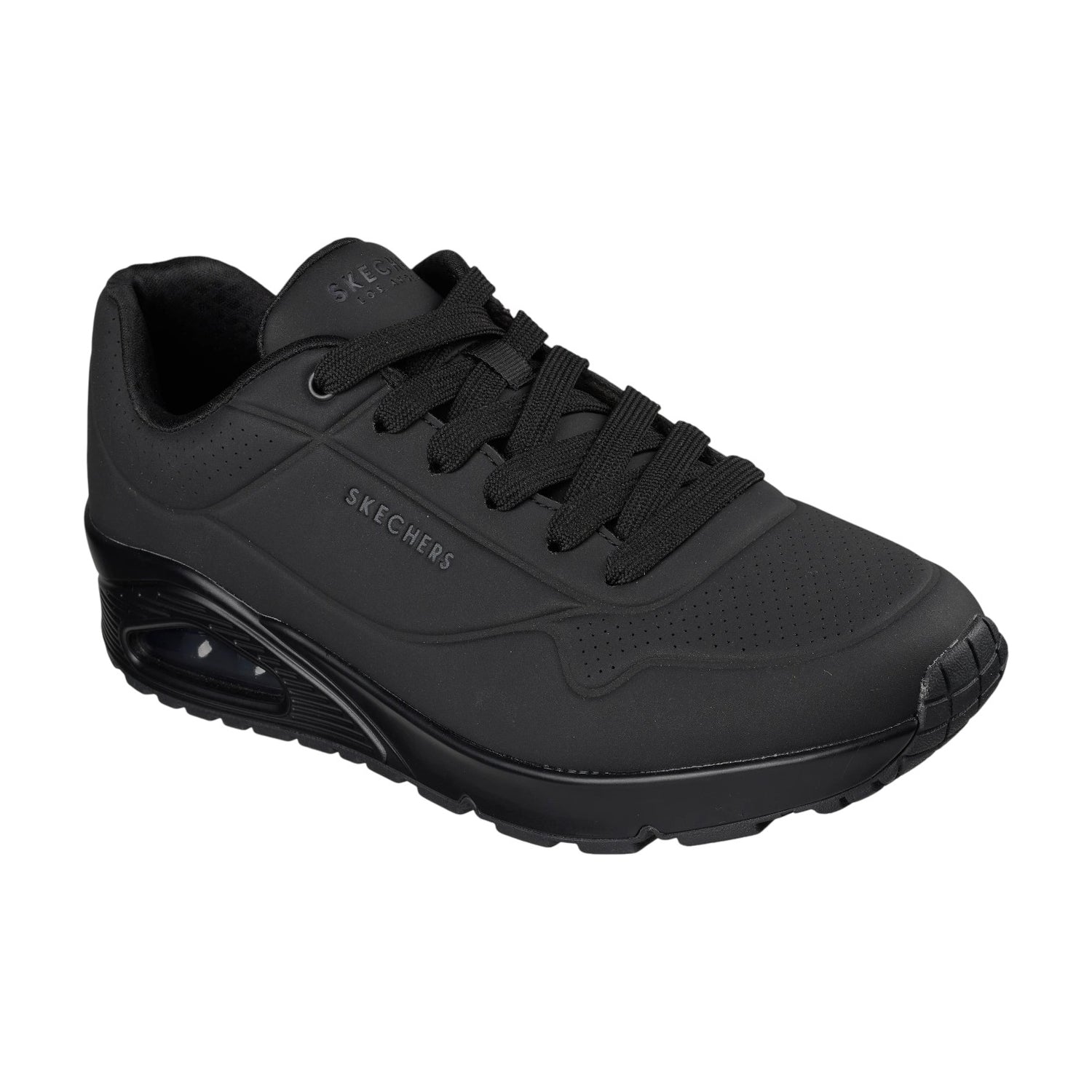 Skechers Sneakers Uomo in Ecopelle Nera Uno - Stand On Air