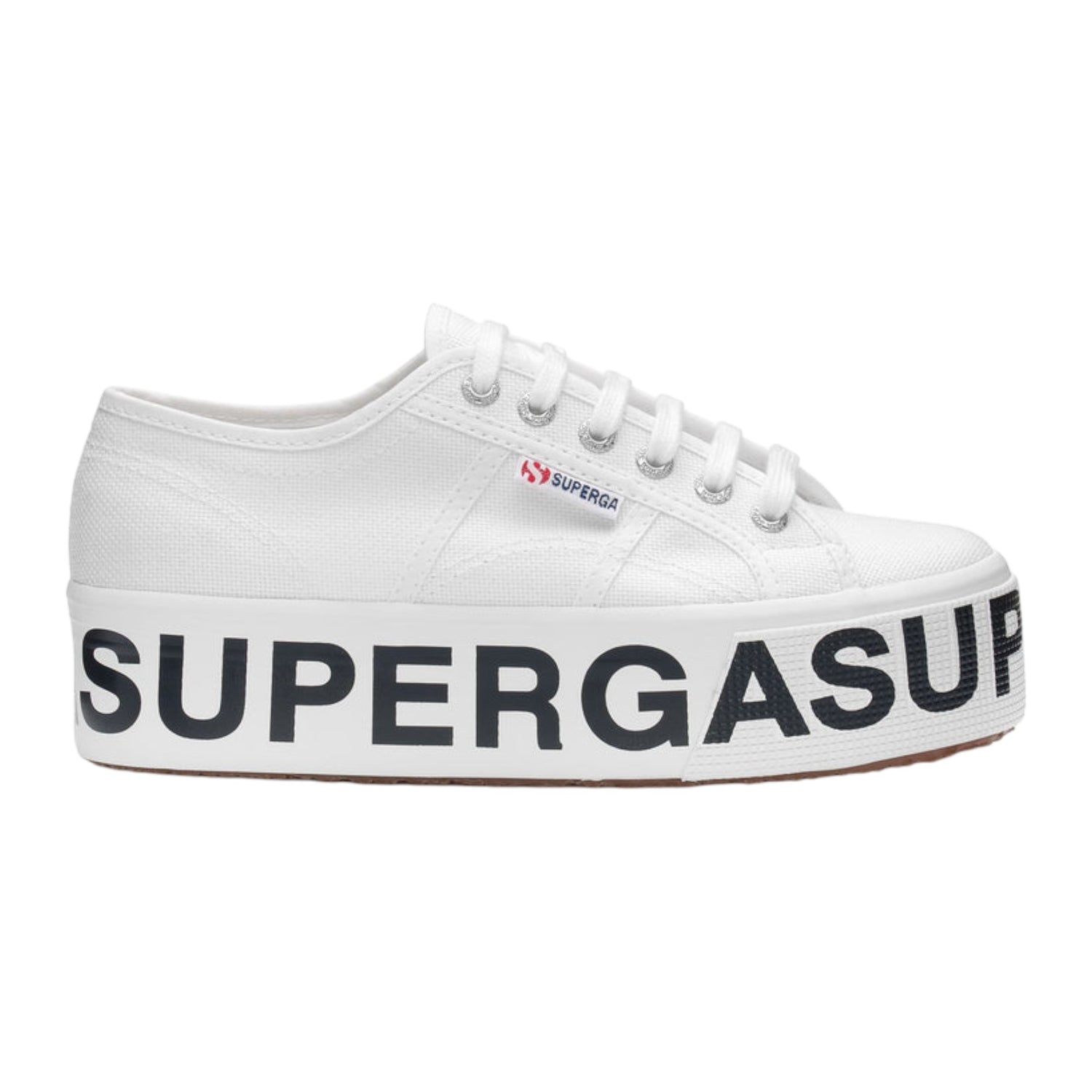 Superga Sneakers Bianco Platform Lettering