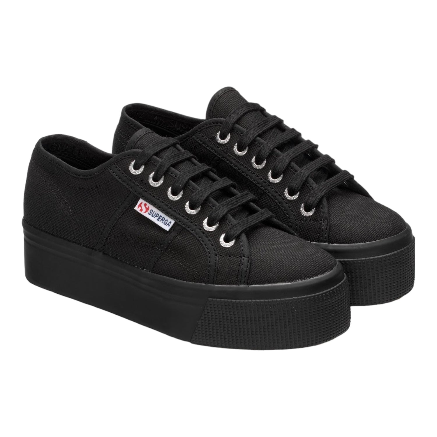 Superga Sneakers Nera da Donna Platform