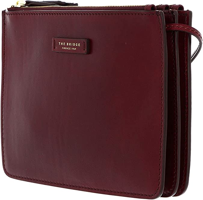 The Bridge Rustici Ladie's Handbag con Zip bordeaux