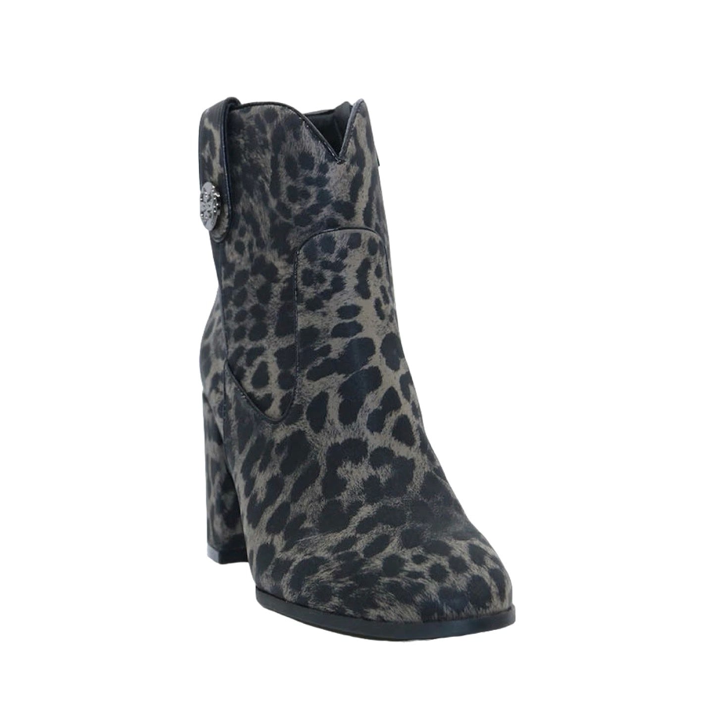 Guess Stivaletto Leopardato Nero Grigio in Ecopelle t.8