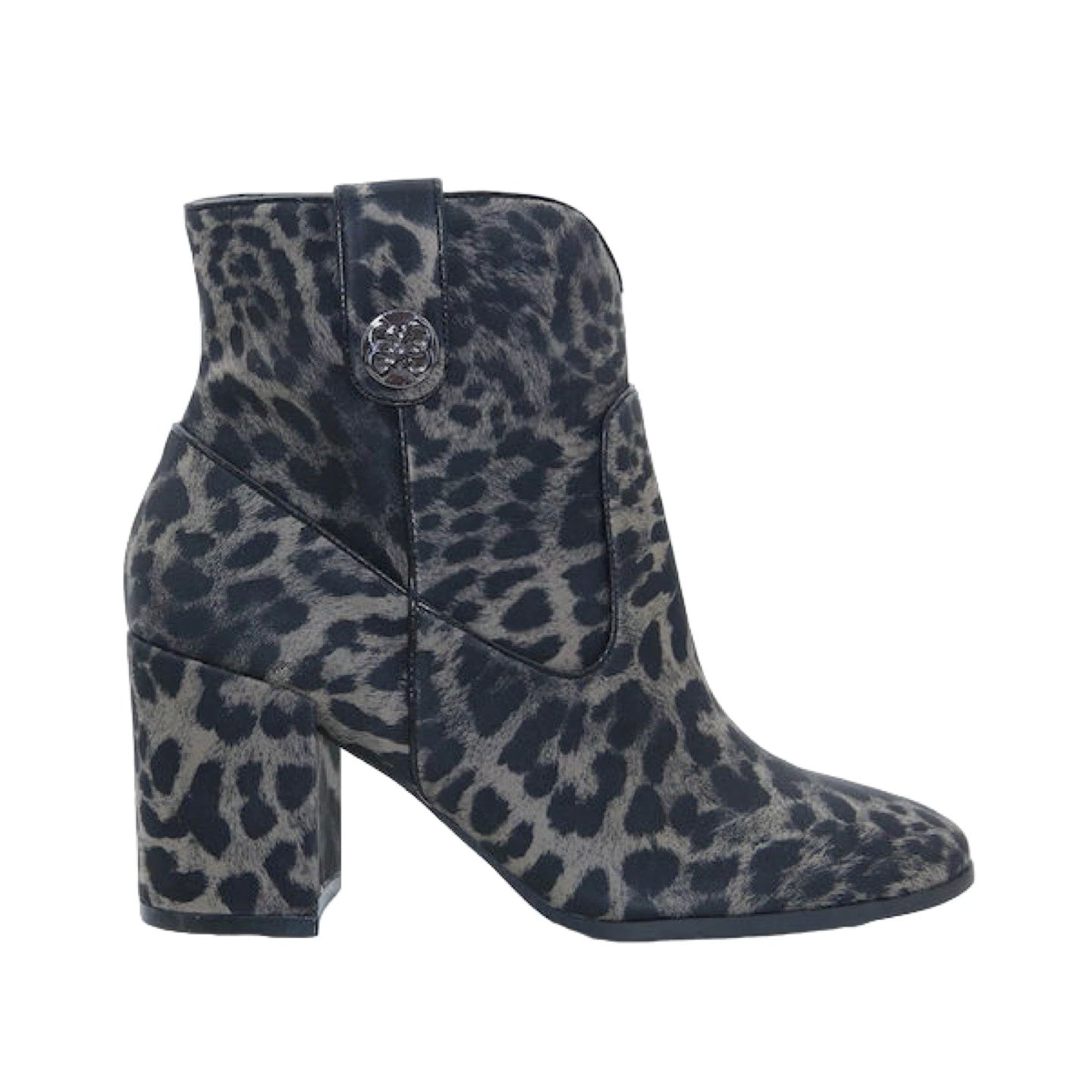 Guess Stivaletto Leopardato Nero Grigio in Ecopelle t.8