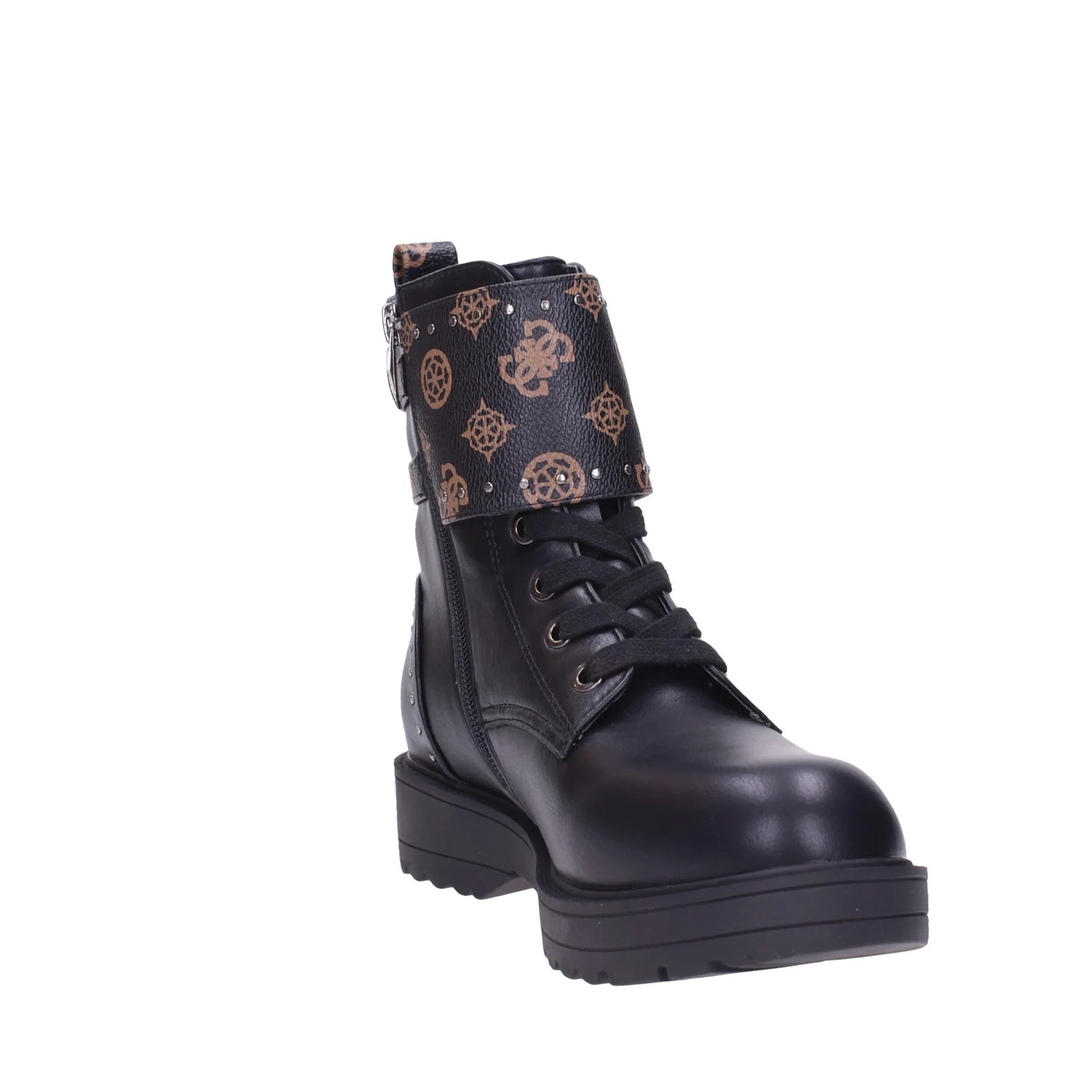 Guess Anfibio Nero con Lacci e Cerniera Laterale