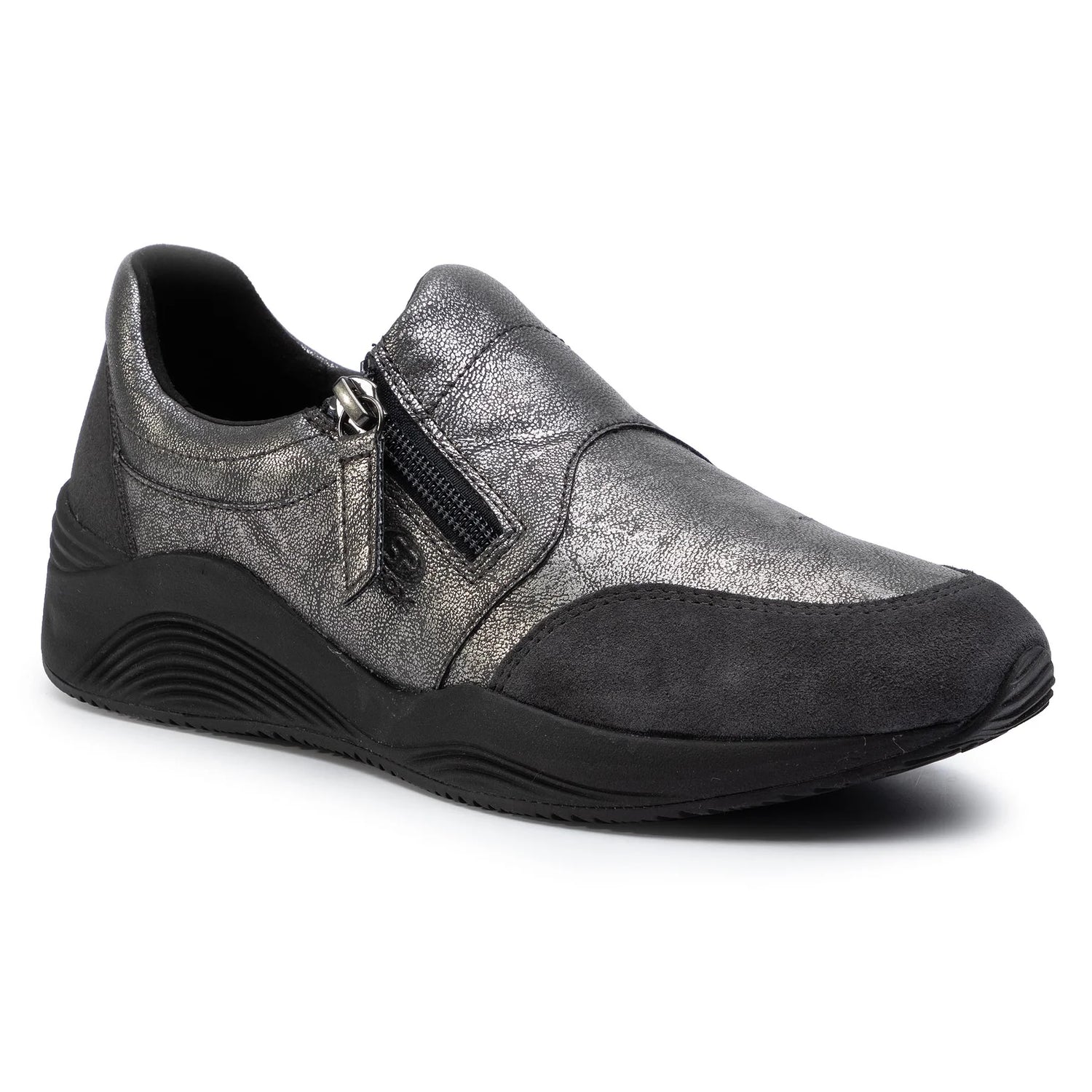 Geox Slip On Grigio con Cerniera Laterale