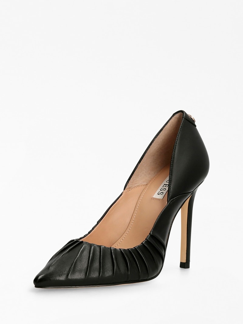 Guess decollette nero in pelle tacco 9 cm