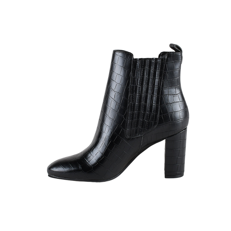 Guess Stivaletto Nero con Stampa Effetto Cocco t.9