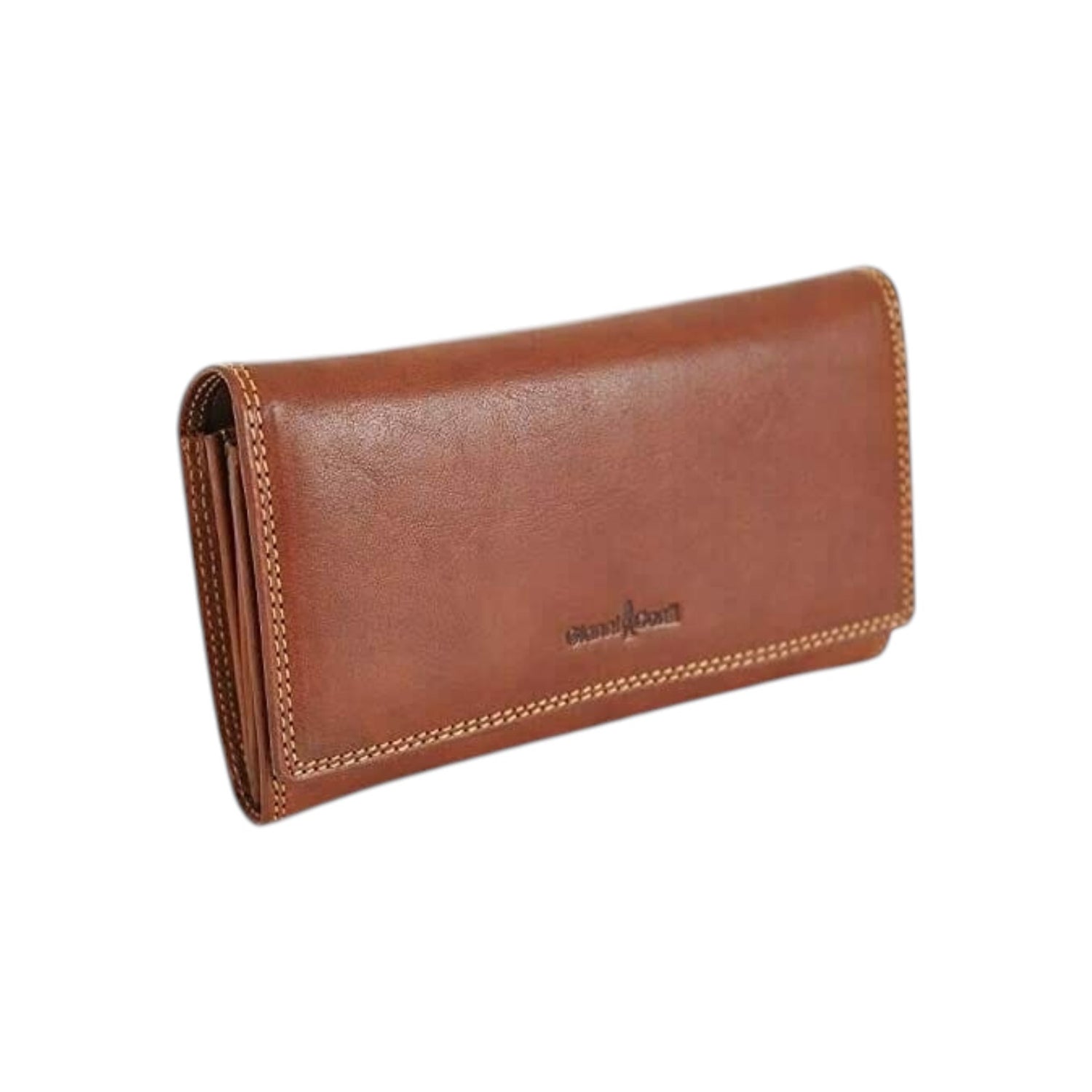 Gianni Conti Portafoglio Donna in Pelle Cognac con Clip