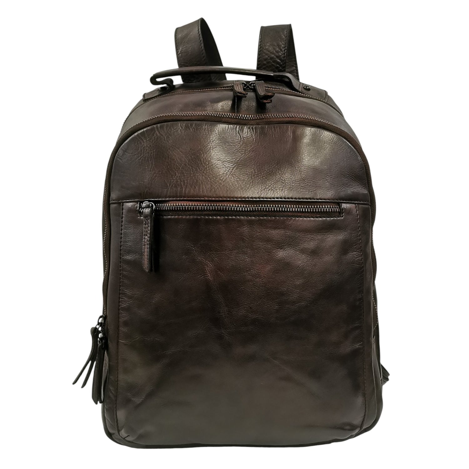 Gianni Conti Zaino Tyler Uomo in Pelle Marrone con Doppio Scomparto