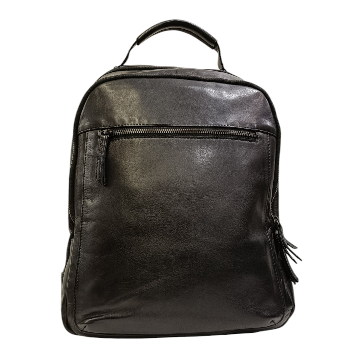 Gianni Conti Zaino Tyler Uomo in Pelle Nero con Doppio Scomparto