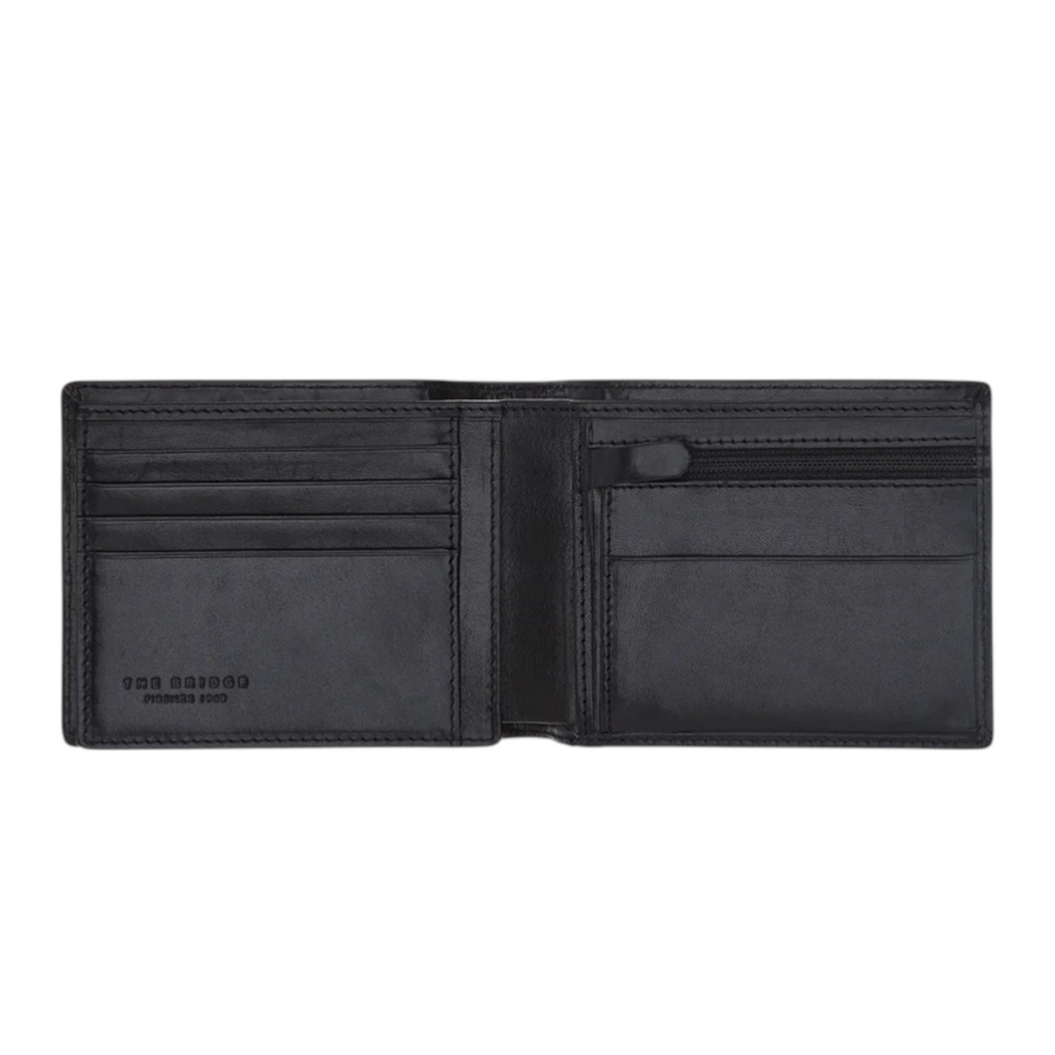The Bridge Portafoglio Uomo in Pelle Nera con Zip