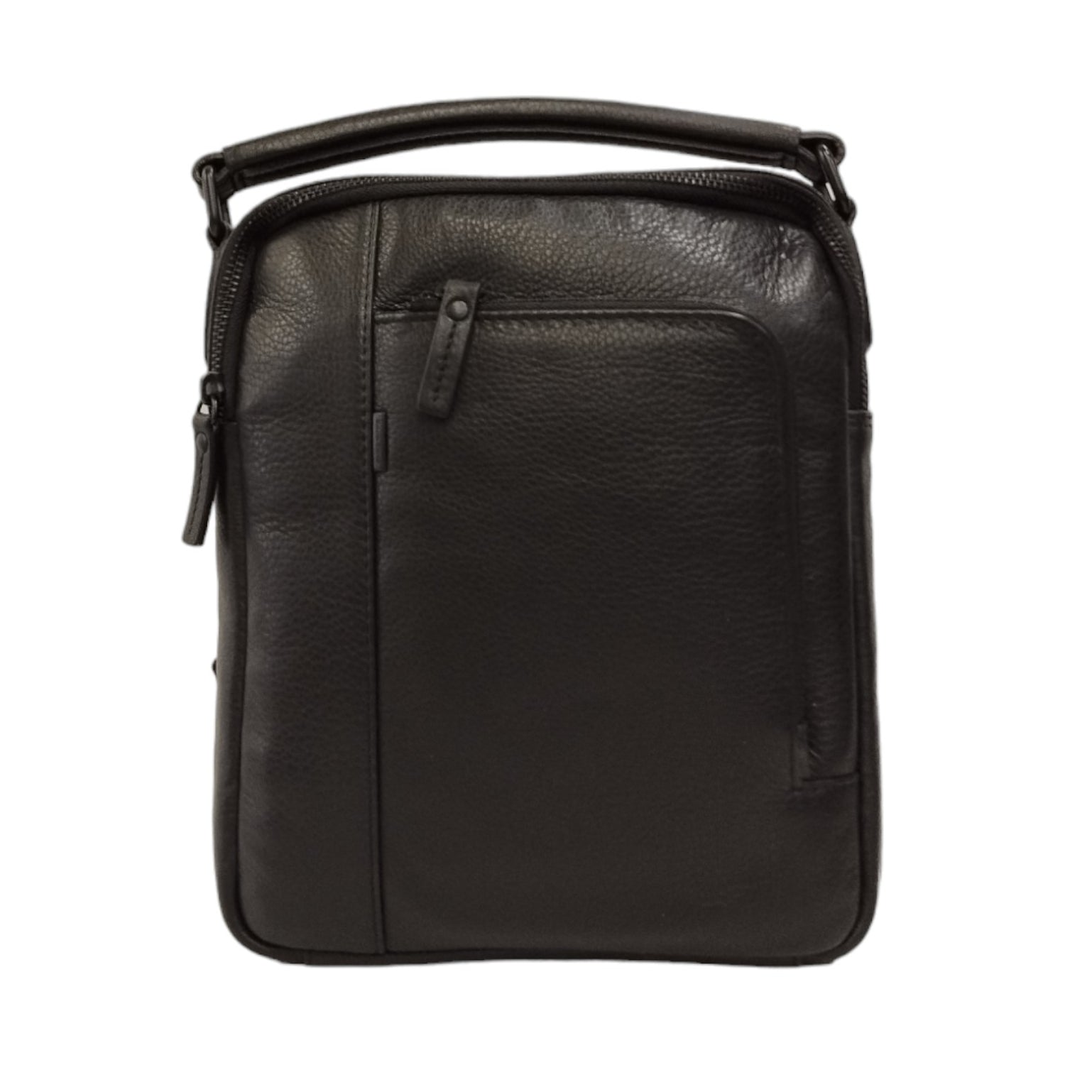 Gianni Conti Borsello Uomo in Pelle Nero con Manico e Tracolla