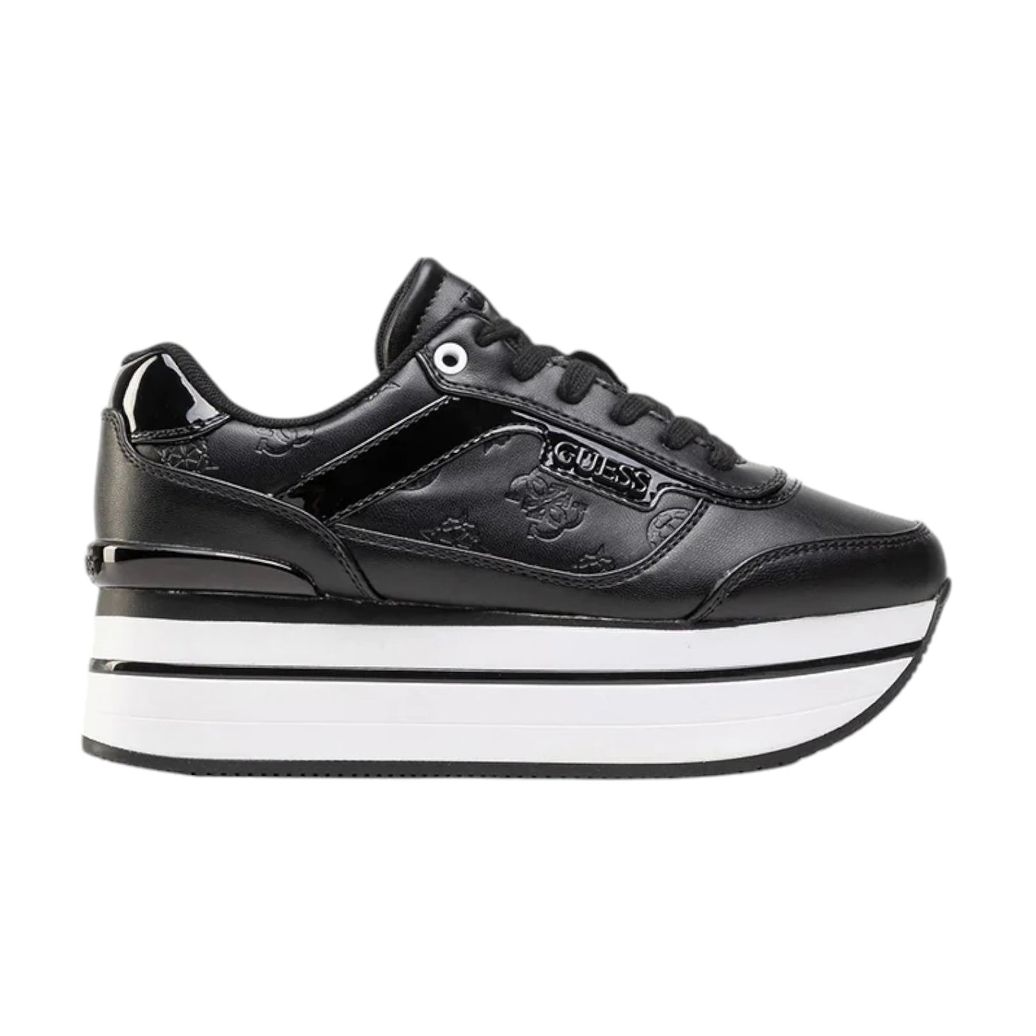 Guess Sneakers Nera Hansini Logo Impresso da Donna